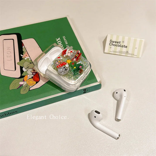 Cute 3D Christmas cartoon headphone case for Apple Airpods 1 2 3 4 Pro2 Airpods 3 Wireless Bluetooth silicone earphone case