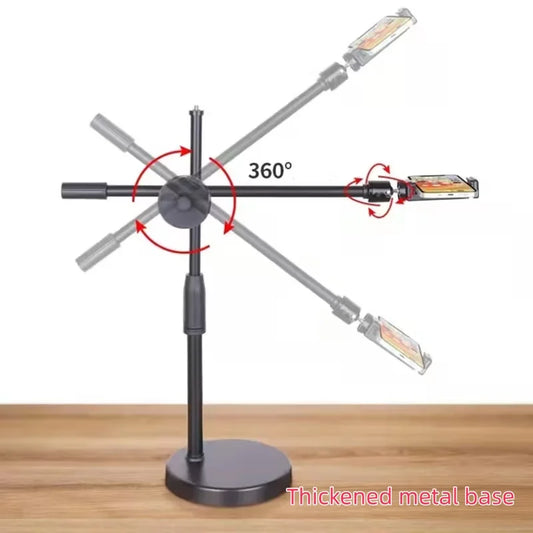 Overhead Tripod Table Tabletop Shooting Stand Tripods with Mobile Phone Holder Boom Arm for Smartphones Photography,Vlogging