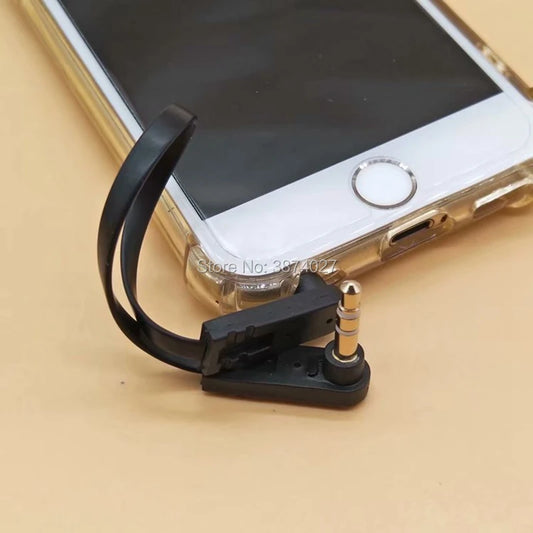 13CM 3.5mm 1/8" Stecker TRRS Rechter Audio Aux Auxiliary flat Cable Audio 90 Degree Angled