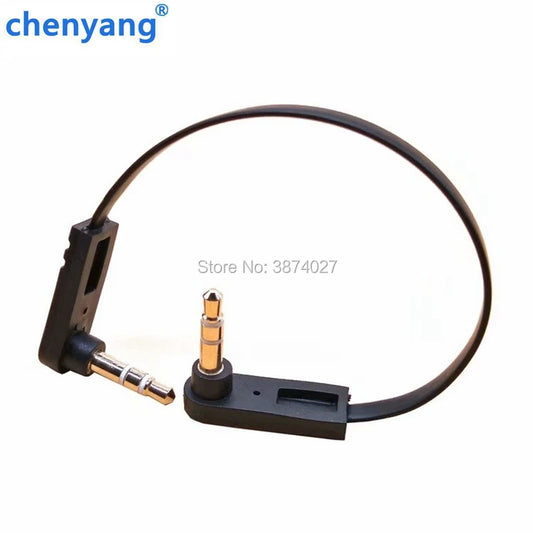 13CM 3.5mm 1/8" Stecker TRRS Rechter Audio Aux Auxiliary flat Cable Audio 90 Degree Angled