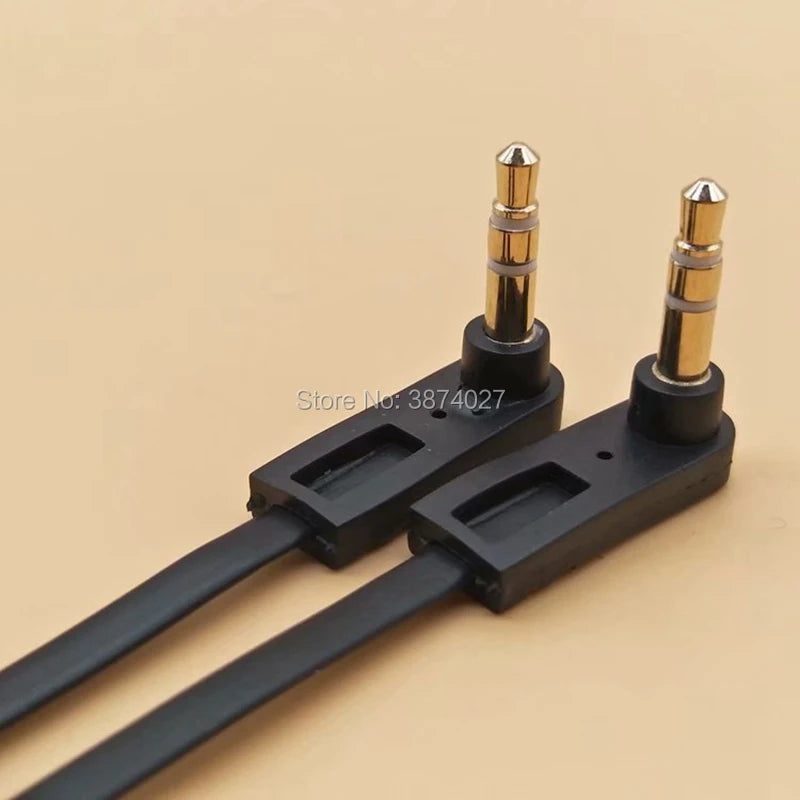 13CM 3.5mm 1/8" Stecker TRRS Rechter Audio Aux Auxiliary flat Cable Audio 90 Degree Angled