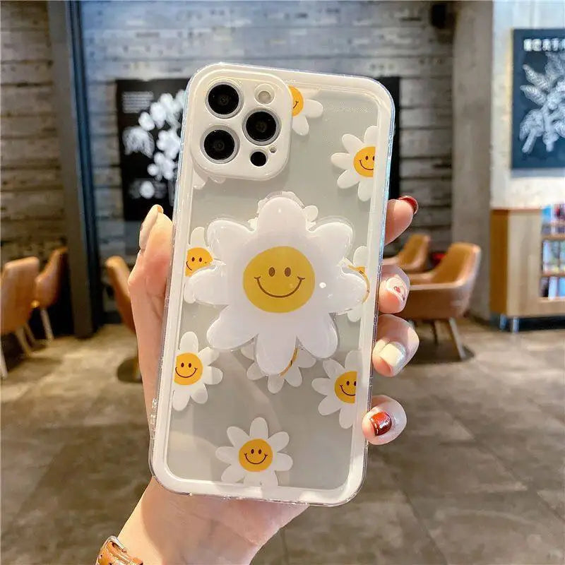 Smile Phone Case For Samsung Galalxy S25 S23 S24 S20 S21 S22 S10 Plus Ultra S21 S24 FE S24+ cover Casing With Bracket Holder
