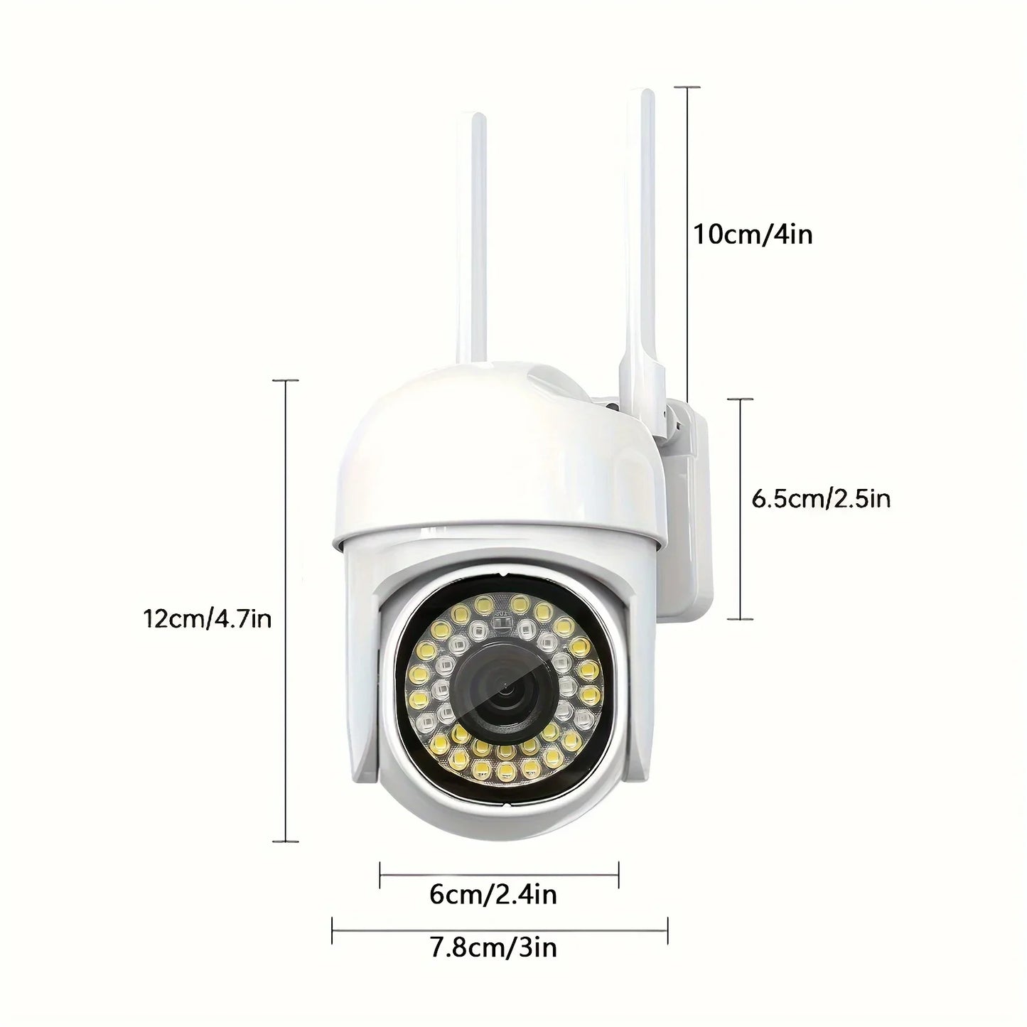 8X Zoom IP66 Wifi IP Wireless Security Surveillance PTZ Camera Indoor Outdoor Cameras Tracking Two-way Audio HD Night Color Cam