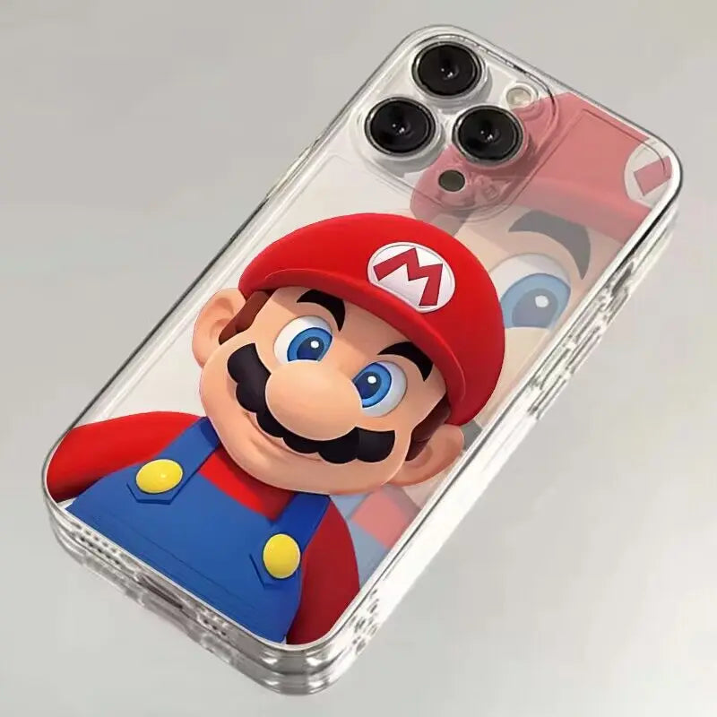 Super Mario Bros Game Phone Case For Samsung Galaxy A55 A15 A54 5G A16 A35 A25 S25 S24 Ultra S23 FE S20 S21 S22 Plus Clear Cover