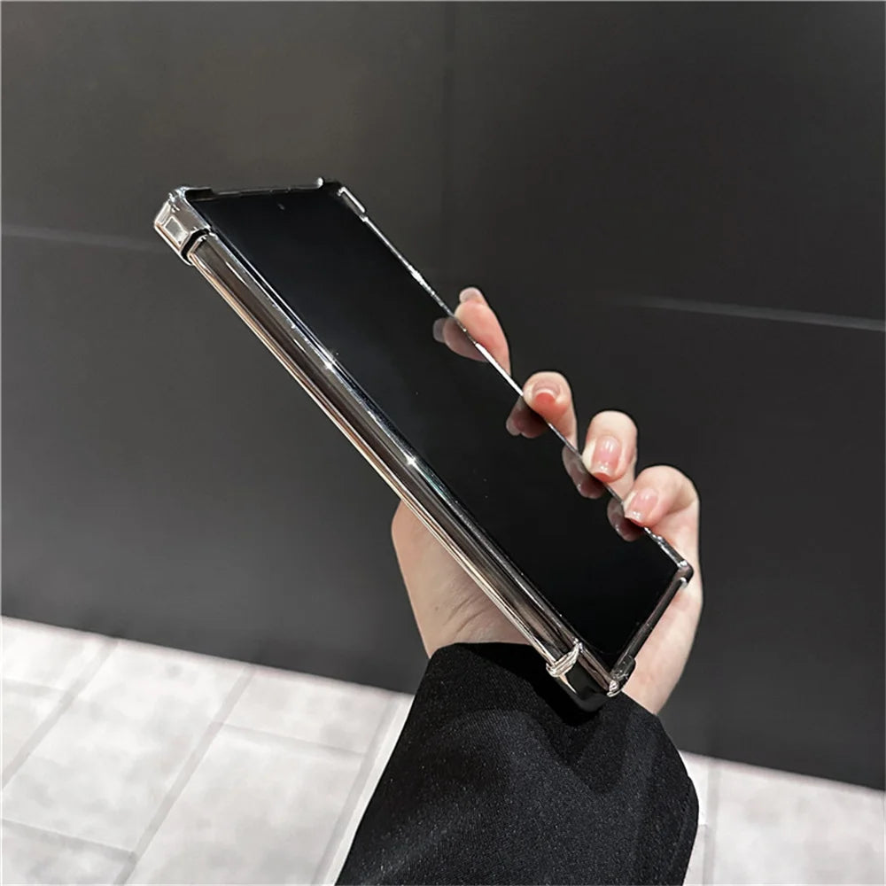 Shockproof Airbags Armor Magnetic Transparent Case for Samsung S25 S24 Ultra S23 Fe S22 Plus A16 A54 A34 A15 A25 A35 A55 A24 A53