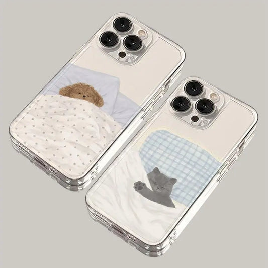 Doodle Angry Cat Case for Samsung Galaxy S25 S24 Ultra S23 S22 Plus S20 FE A56 A16 5G A15 A26 A36 A55 A35 A34 A54 Couple Cover