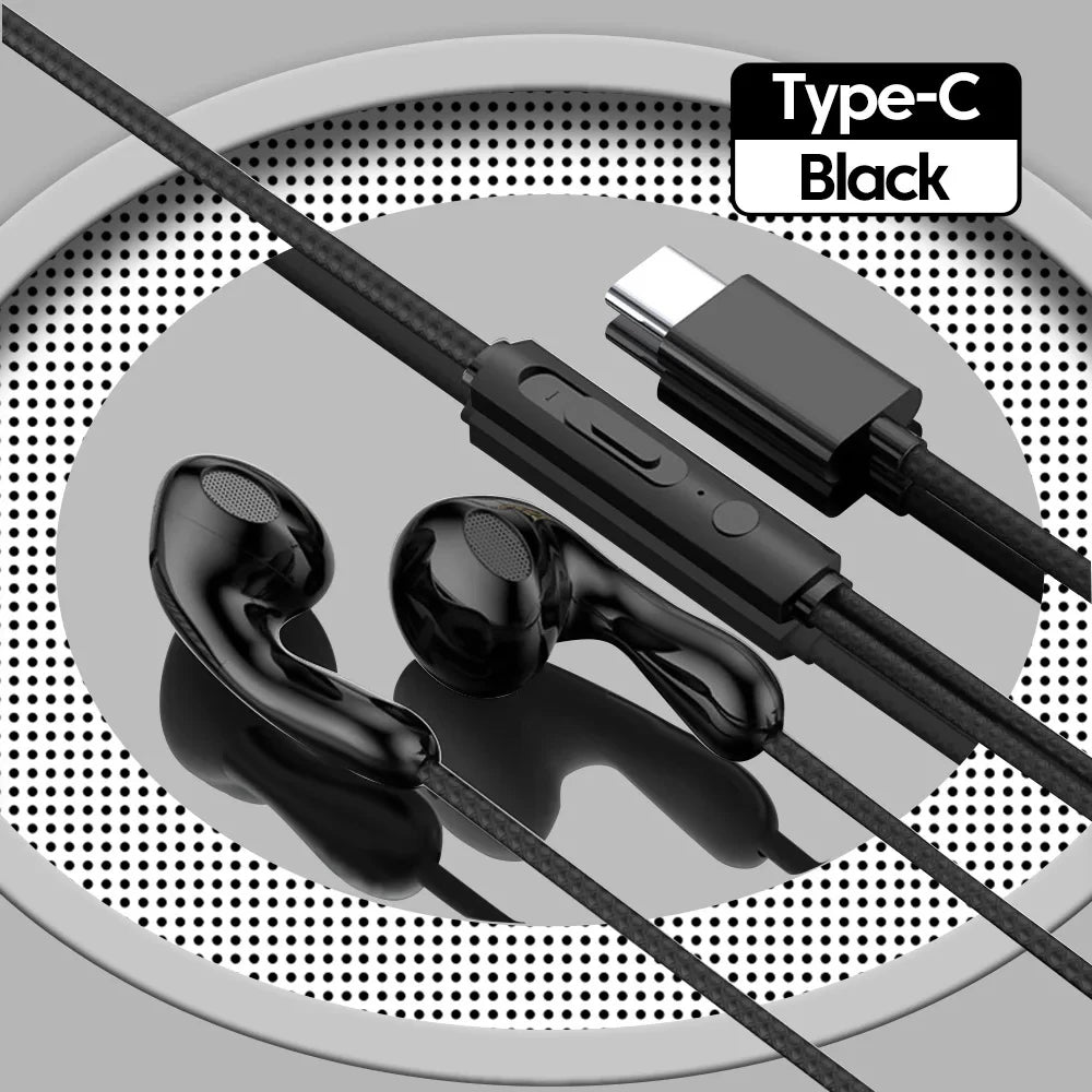 Type C Wired Earphone For Samsung Galaxy S24 S23 S22 Ultra USB-C Headphones A53 A52 A34 A54 Note 20 10 3.5mm Jack Earbud Headset