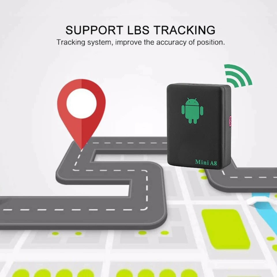Mini A8 No GPS Tracker Locator RealTime Car Kids Pet GSM/GPRS/LBS Tracking Power Adapter With sOS Button USB Cable
