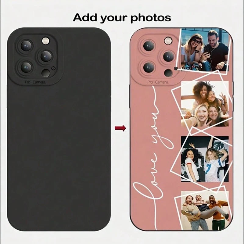 DIY customized TPU shockproof phone case For iPhone 16 15 14 13 12 11 XS Pro Max Mini SE 2020 2022 X XS XR 7 8 Plus back cover