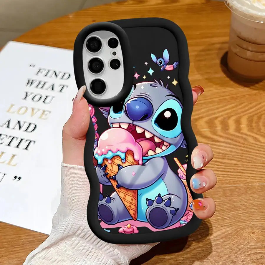 Lilo Stitch Cute Case for Samsung Galaxy S25 S24 Ultra S23 S22 Plus S21 FE S20 S25Ultra Soft Phone Funda
