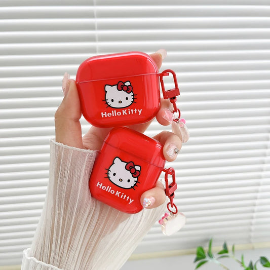 Cute Cartoon Sanrio Hello Kitty Earphone Case For AirPods 4 1 2 3 Pro 2021 Wireless Bluetooth Headset Soft TPU Protective Cover
