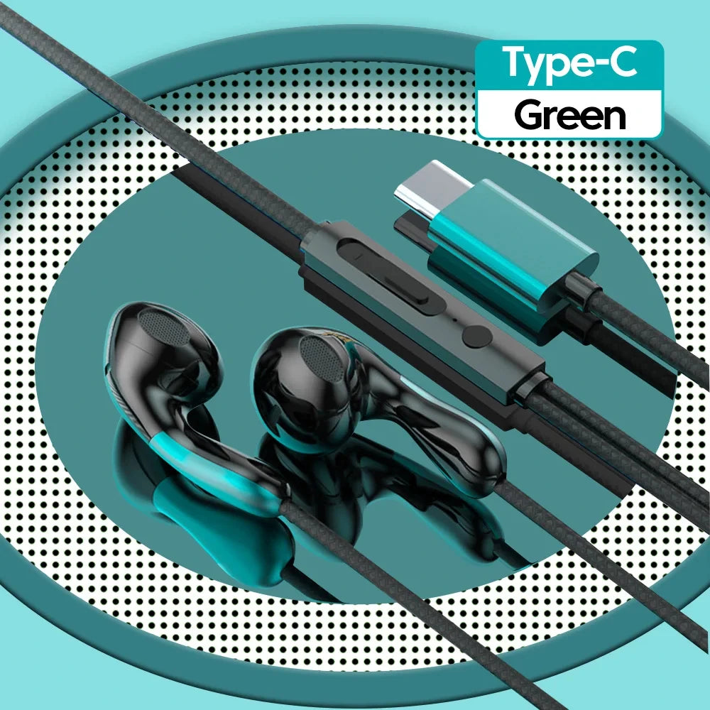 Type C Wired Earphone For Samsung Galaxy S24 S23 S22 Ultra USB-C Headphones A53 A52 A34 A54 Note 20 10 3.5mm Jack Earbud Headset