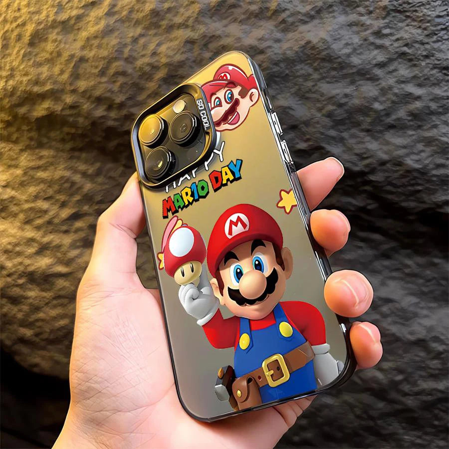 Cartoon S-Super M-Marios Bros Phone Case For iPhone 16 15 14 13 12 11 Pro Max 7 8 Plus XR XS Max Shockproof Silicone Matte Cover
