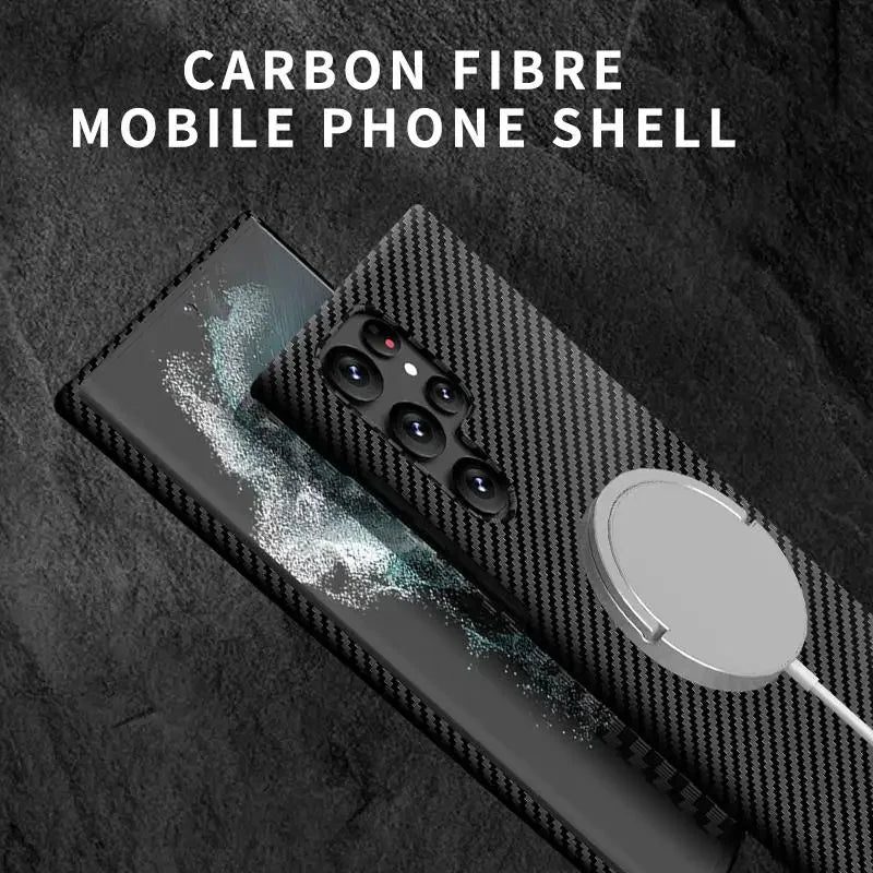 Luxury Carbon Fiber Case For Samsung Galaxy S25 S24 S23 S22 S21 Ultra Plus S24Ultra 5G Cover Hard PC Ultra Thin Protective Cases