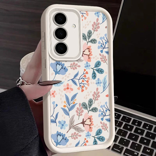 Small Flowers Phone Case For Samsung Galaxy S25 Edge S24 S23 Ultra Plus S24 FE A55 A54 A15 A14 A35 A25 A16 A56 A26 A36 TPU Cover