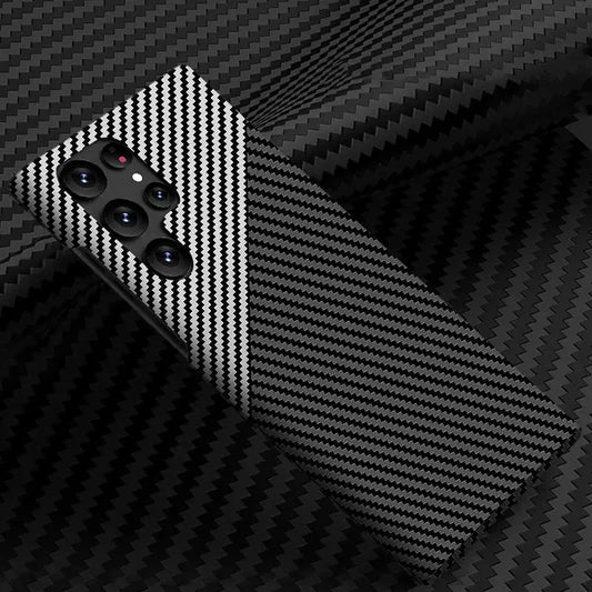 Luxury Carbon Fiber Case For Samsung Galaxy S25 S24 S23 S22 S21 Ultra Plus S24Ultra 5G Cover Hard PC Ultra Thin Protective Cases