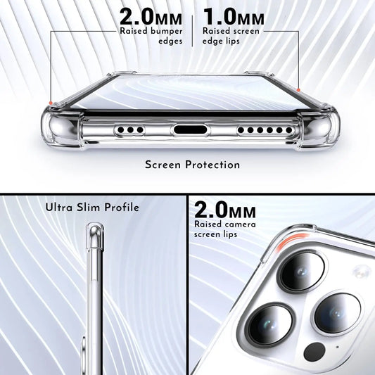 Transparent Ring Holder Phone Case for IPhone 16 16E 13 12 Mini 15 14 11 Pro Max X XS XR 5 6 7 8 Plus Soft Shell Shockproof Cove