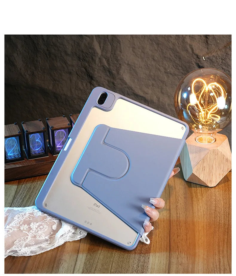 Magnetic Case For iPad Pro 11 Case iPad 7th 8th 9th 10.2 Gen Funda ipad Air 11th 11 M3 4th 5th 10th 10.9 2 9.7 Rotation Cover