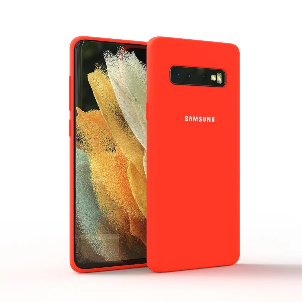 For S10 Case Original Samsung Galaxy S10 Plus S10e Silky Silicone Cover High Quality Soft-Touch Back Protective Galaxy S10+