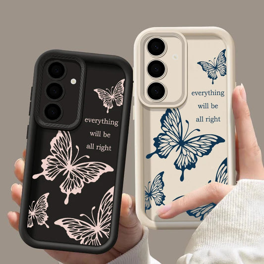 Butterfly Case For Samsung Galaxy S25 S24 S23 S22 Ultra S21 S24 FE A14 A34 A15 A35 A52 A53 A54 A16 A56 5G Shockproof Soft Cover