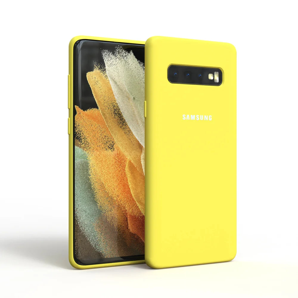 For S10 Case Original Samsung Galaxy S10 Plus S10e Silky Silicone Cover High Quality Soft-Touch Back Protective Galaxy S10+