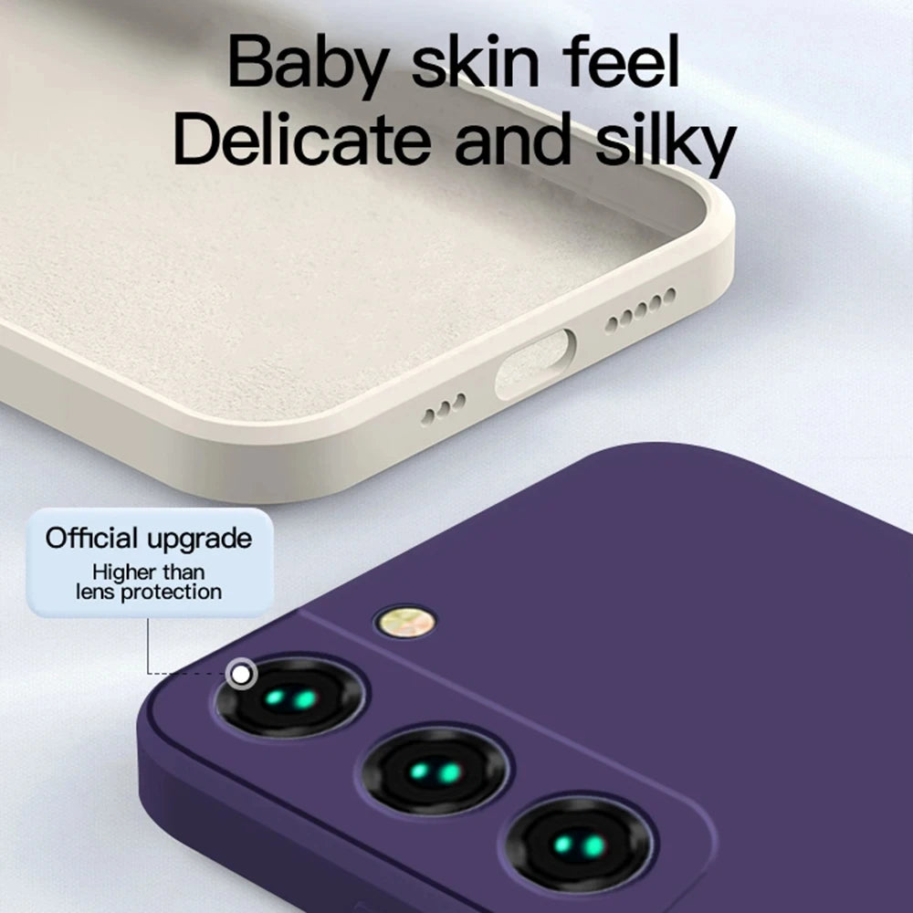 Soft Liquid Silicone Case For Samsung Galaxy S21 S23 S10 Plus S20 FE S10E S22 Note 20 Ultra Cover