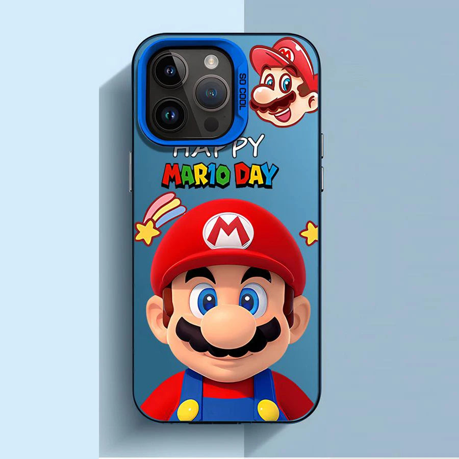 Cartoon S-Super M-Marios Bros Phone Case For iPhone 16 15 14 13 12 11 Pro Max 7 8 Plus XR XS Max Shockproof Silicone Matte Cover