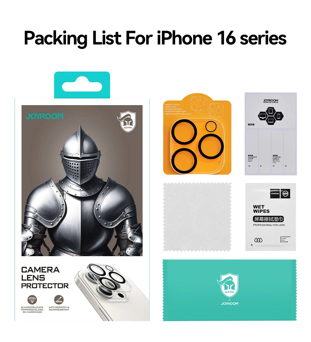 Joyroom HD Lens Protective Glass For iPhone 16 Pro Max Back Camera Protector Tempered Glass For iPhone 16 15 Pro Max Lens Film