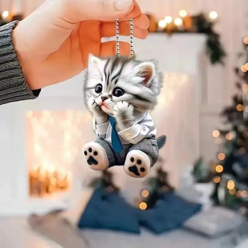 Creative Puppy Man Backpack Rearview Mirrors Pendant Car Hanging Ornaments Car Decoration Accessories Gifts For Women Men