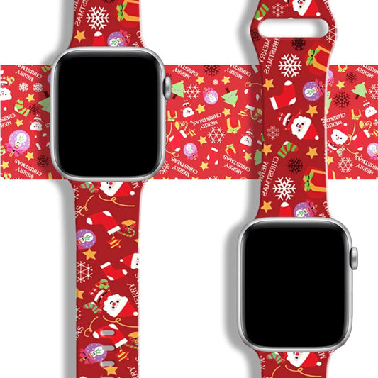 Christmas Band for Apple Watch Ultra3 Strap 11 10 9 8 7 6 5 4 SE Silicone Bracelet for iWatch 46mm 49mm 44mm 45mm 41mm 42mm Band