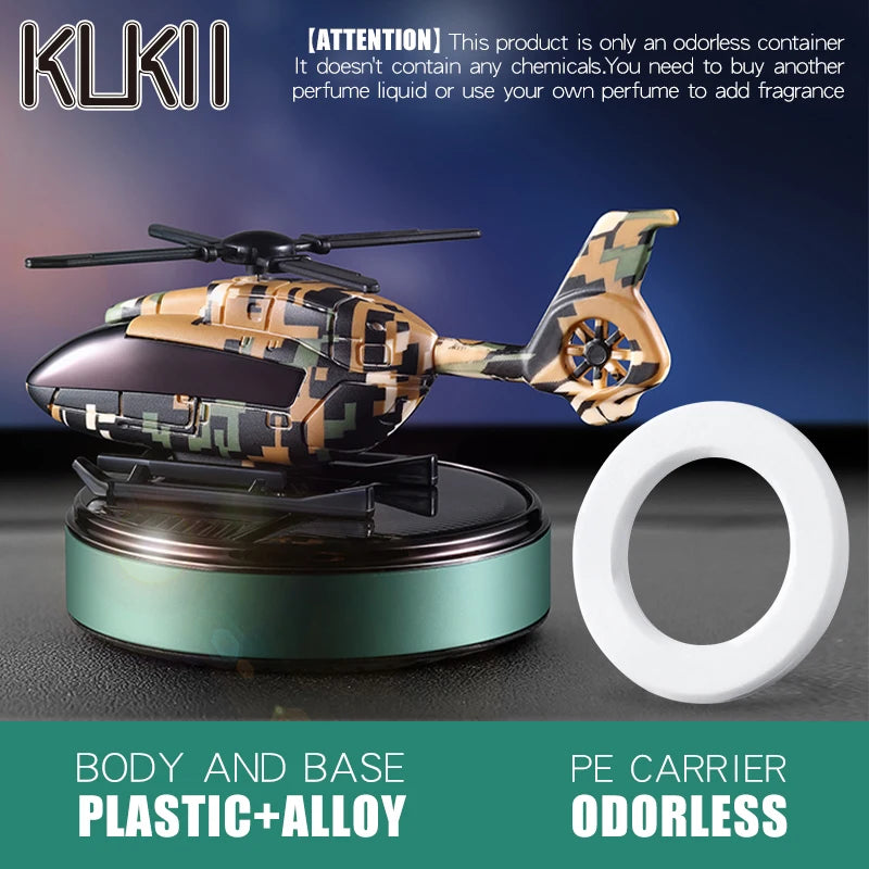 DIY Perfume Odorless solar powered energy car accessories helicopter ornaments air fresheners decorations fragrance diffuser men