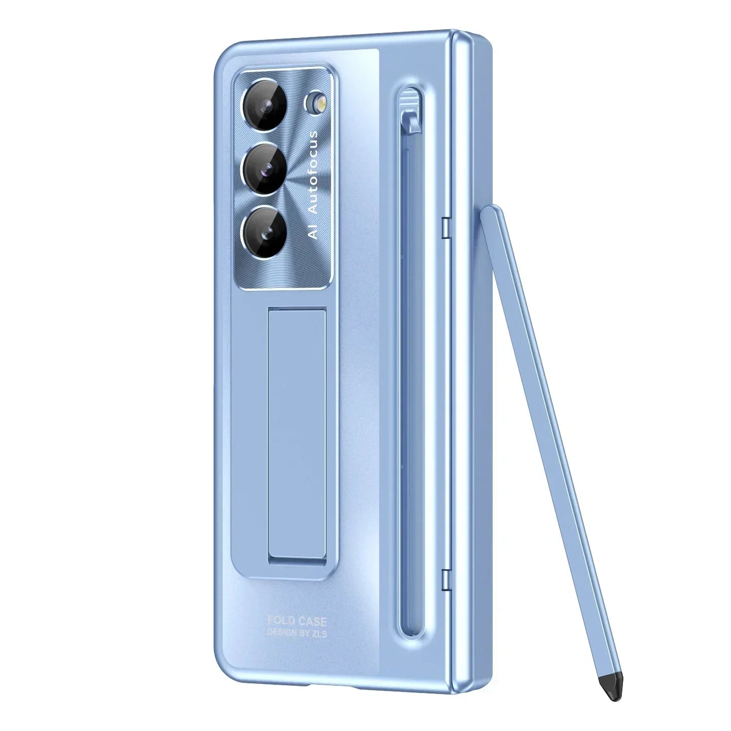 With Touch Pen Tempered Glass Film Stand Fold Phone Cover for Samsung Galaxy Z Fold 6 5 4 5G 360 Full Protection Hinge Case