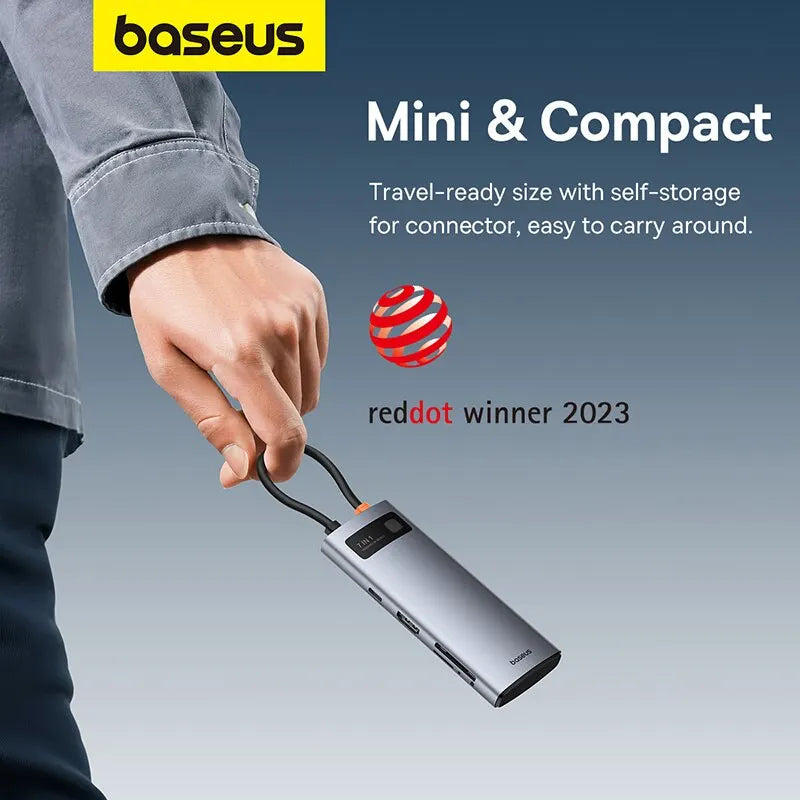 Baseus 7-in-1 Gen 2 USB C HUB 4K@60Hz HDMI 3* USB 3.0 PD 100W Type C Port SD/TF Card Reader for Macbook iPad M2 M1 Steam Deck