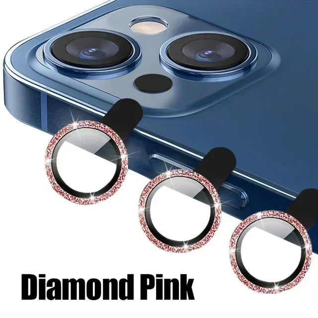 3Pcs Metal Lens Protector Glass For iPhone 16 13 12 11 14 15 Pro Max Mini Camera Lens Protection Film For iPhone 16 14 15 Plus