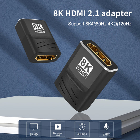 8K HDMI Extender Female To Female connector 8K60hz 4K 120/144hz HDMI2.1 For Monitor Display Laptop PS4/3 PC TV Hdmi Cable Extens