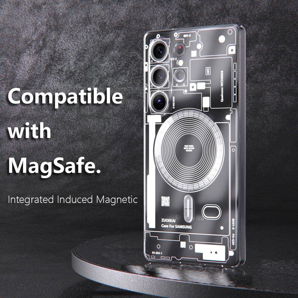 Soft with Magsafe Case For Samsung Galaxy S25 Ultra Plus S25Ultra S24FE S24 Ultra S23 S22 S21 S10 S9 S8 FE Note 10 20 Full Cover