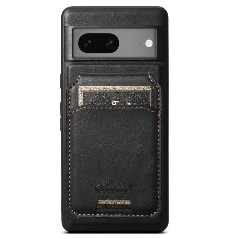 Magsafe Wallet Phone Case Card Holder Leather Magnetic Pocket Cover Case For Google Pixel 9 10 Pro 8 7 6 Pro 6A 7A Pixel8Pro