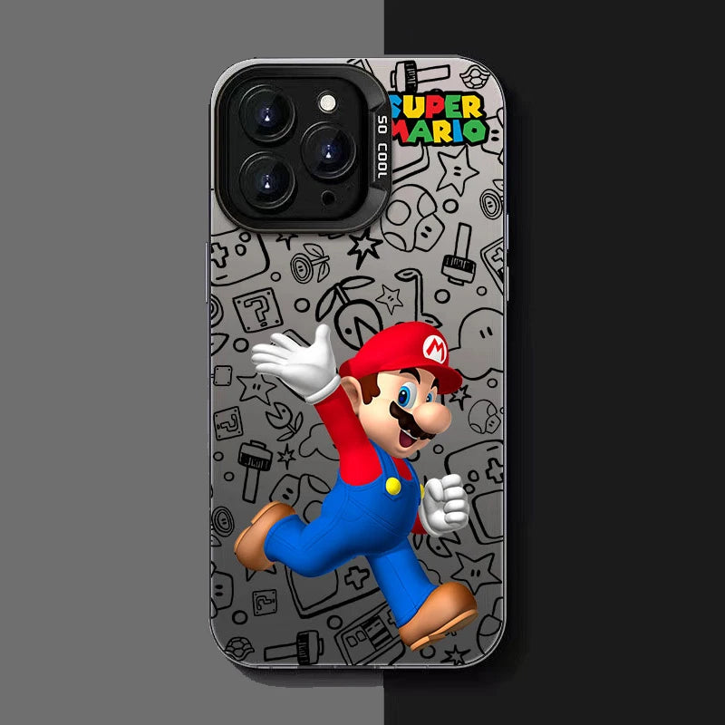 Cartoon S-Super M-Mario Bros Phone Case For iPhone 16 15 14 13 12 11 Pro Max XS Max XR 7 8 Plus Shockproof Silicone Matte Cover