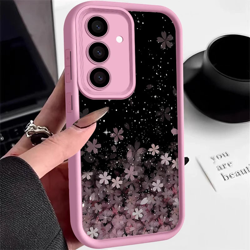 Sakura Case For Samsung Galaxy S24 S23 Ultra S22 S21 S20 FE S25 Edge A14 A15 A56 A34 A35 A52 A53 A54 A55 5G Shockproof Cover