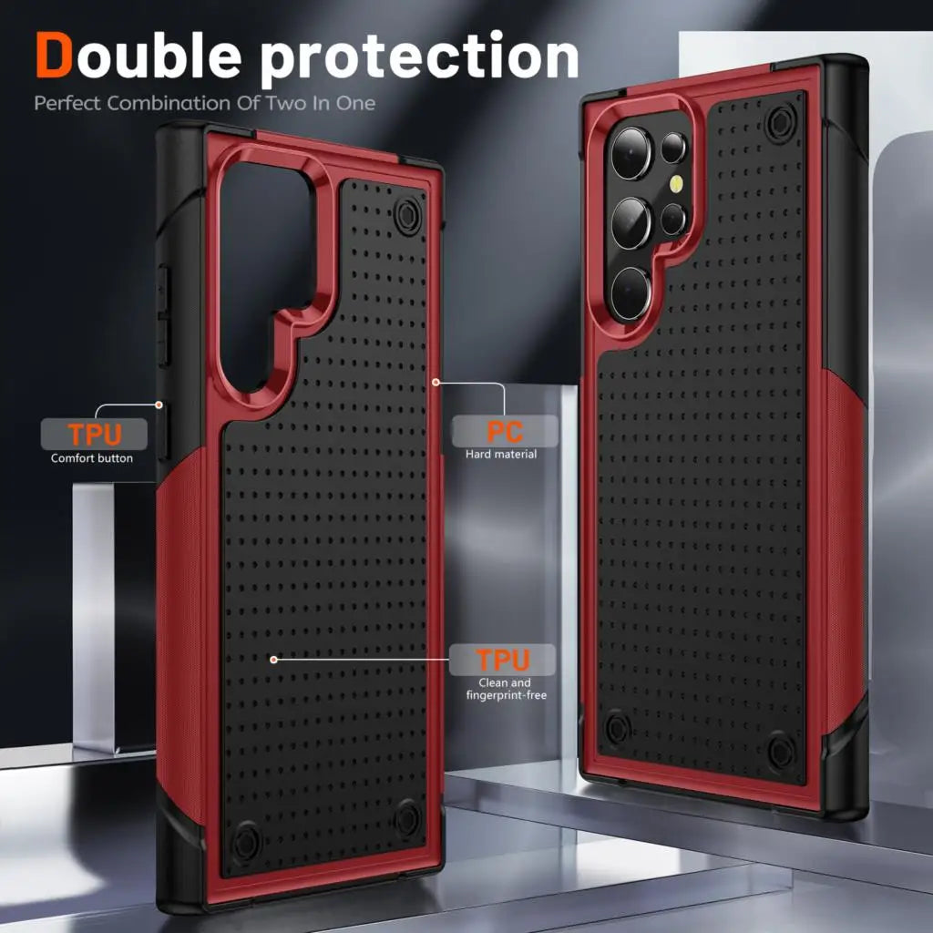 Shockproof Armor Case For Samsung Galaxy S22 Ultra S23 S22 Plus S21 FE S20 A53 A73 A33 A12 Hybrid Rugged PC Silicon Phone Cover