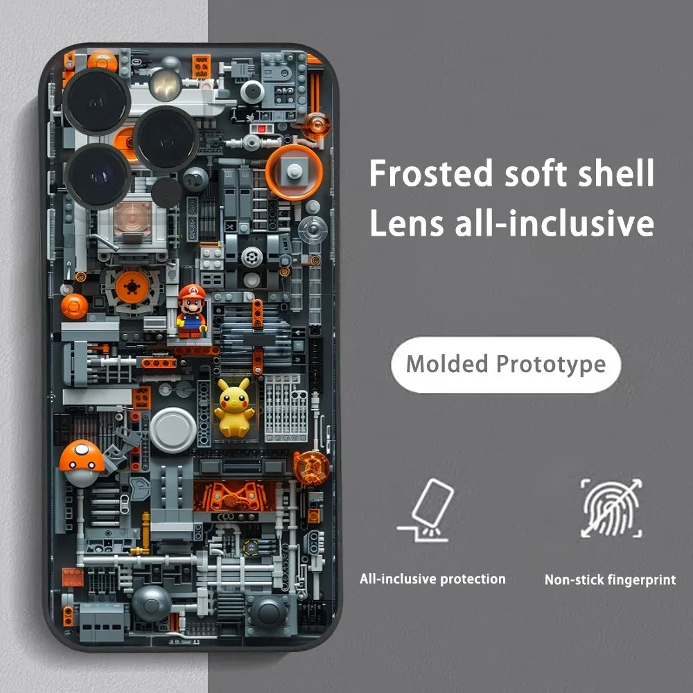 Super M-MarioS Bros Game Phone Case For IPhone 16 15 14 13 12 11 Pro Max Plus Mini Frosted Soft Shell Funda