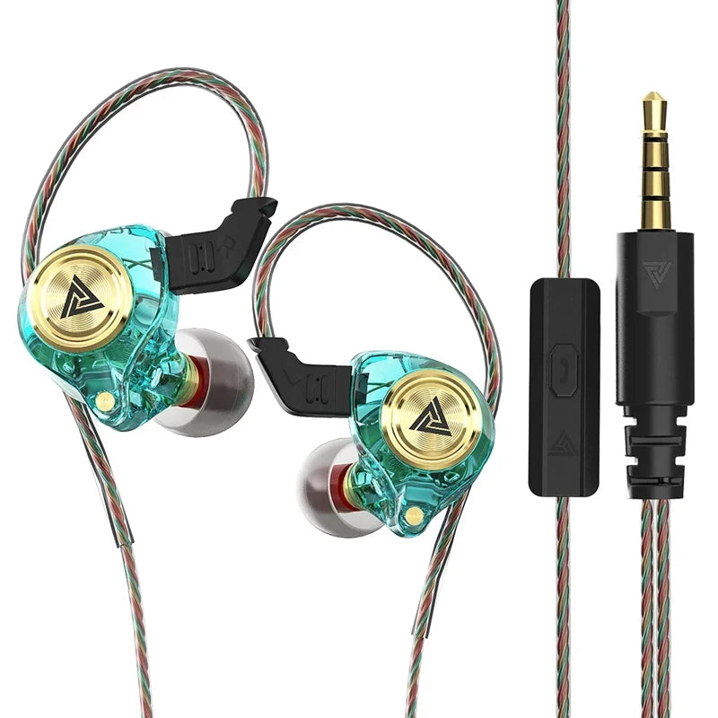 Original QKZ AK3 FiLe HiFi Earphone 3.5mm Wired Headphones with Microphon Bass Stereo Earbuds Music Sport Headset for Smartphone