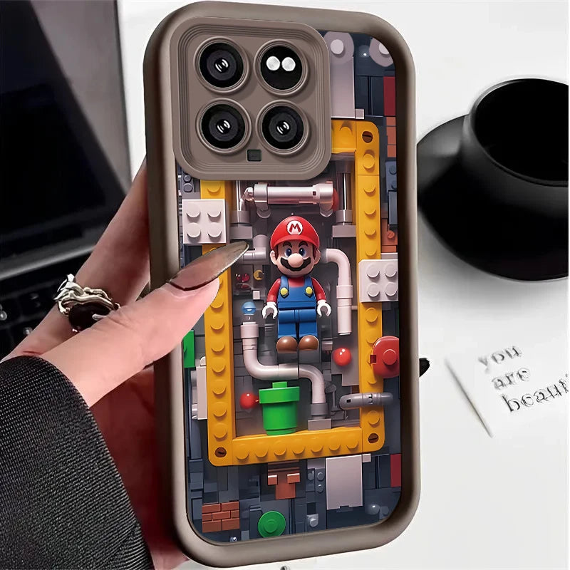 Super M-Marios Bros Case for Xiaomi Mi 14 13 13T 12 12T 11 11T Pro Lite 12X 12S POCO F6 F5 X5 X3 NFC Soft Silicone Cover Funda