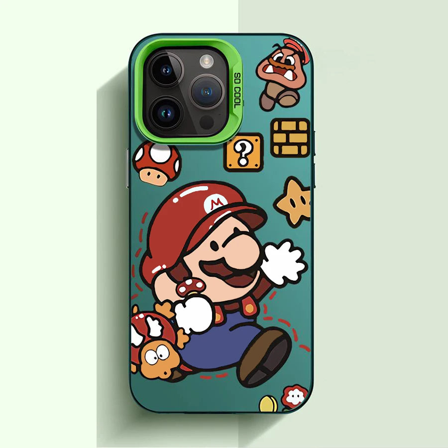 Cool S-Super M-Mario Bros Game Phone Case For iPhone 16 15 14 13 12 11 Pro Max 7 8 Plus XS Max Shockproof Silicone Matte Cover