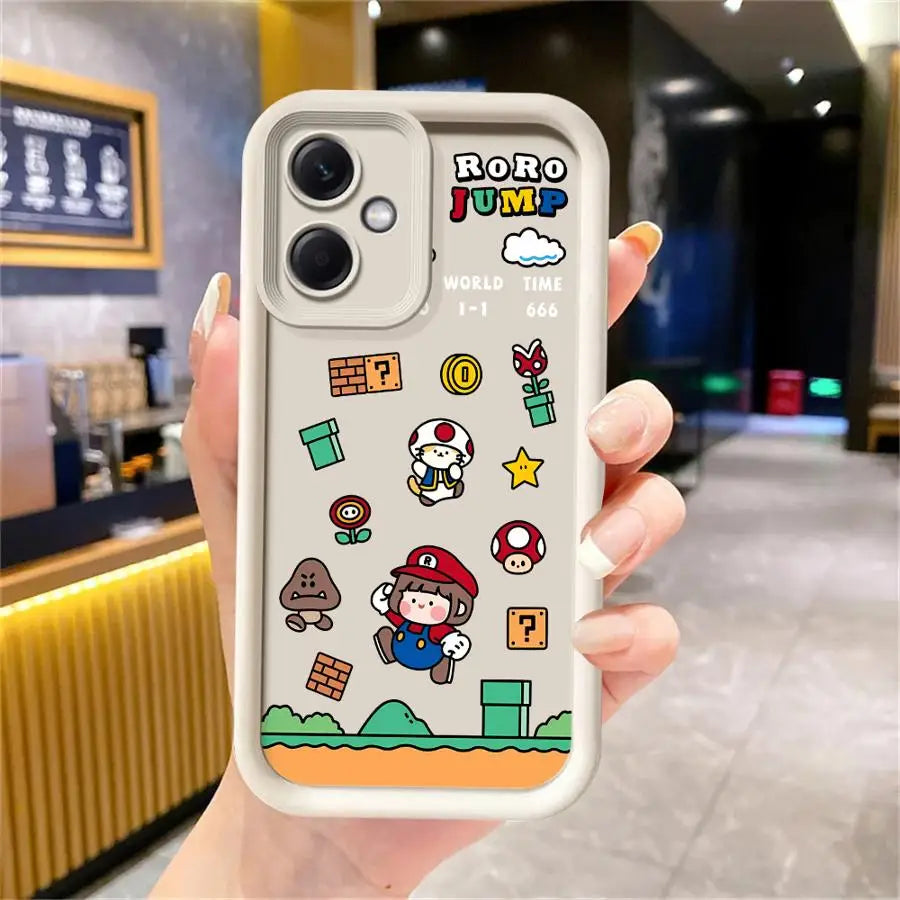 Super M-Marios Bros Game Phone Case for Xiaomi Redmi 12C 13 13C 12 4G A1 A2 Plus A3x Poco X3 Pro C51 C50 C61 soft funda case