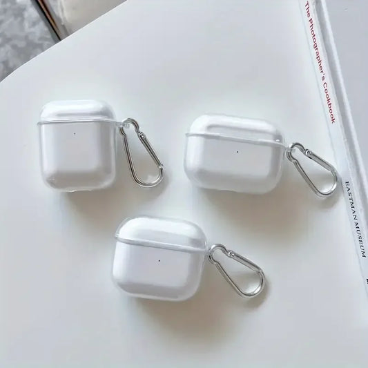 Soft Clear TPU Earphone Case For Airpods Pro Clear With Hook Airpods 4 Shockproof Transparent Cover For Airpods 1 2 3 Shell Cas