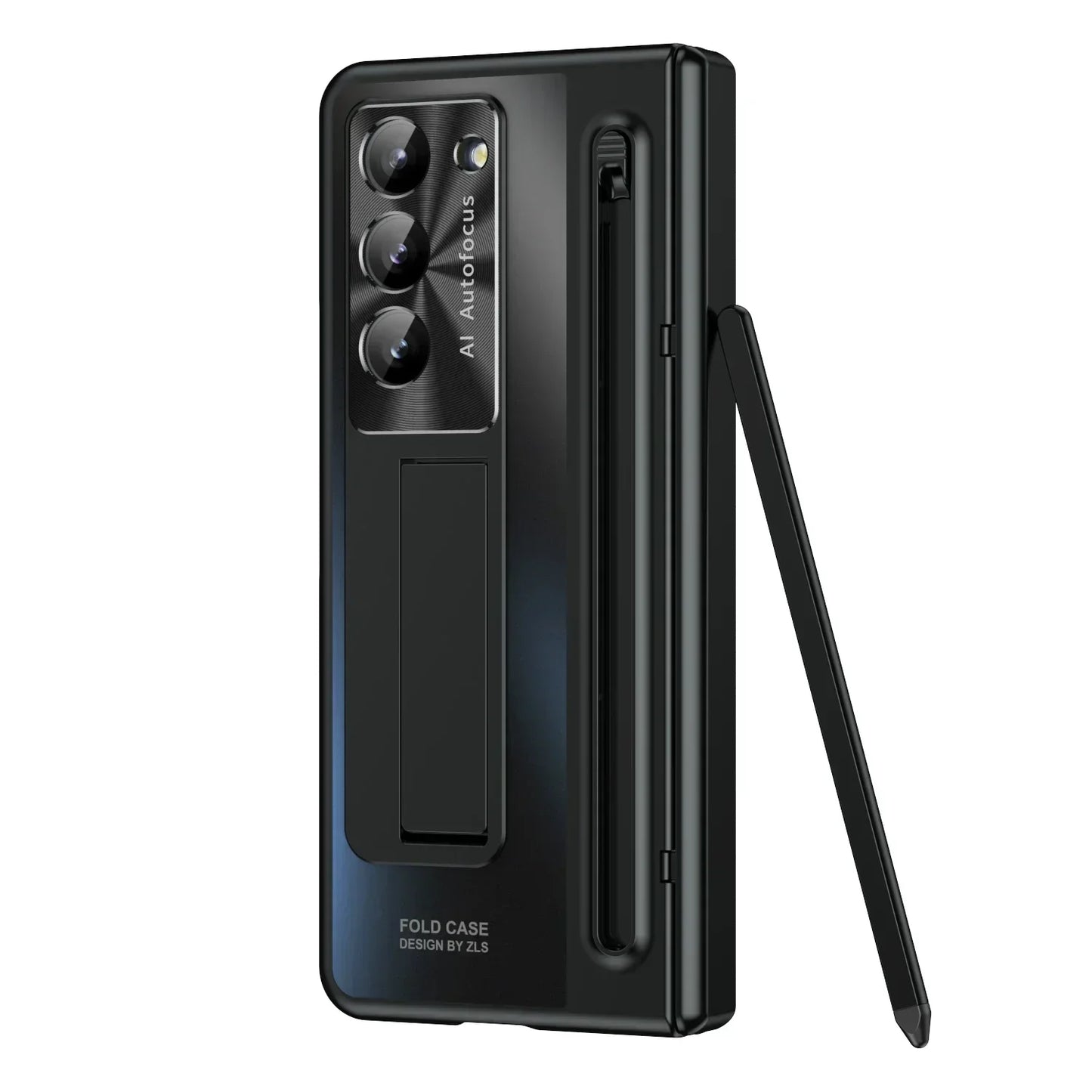 With Touch Pen Tempered Glass Film Stand Fold Phone Cover for Samsung Galaxy Z Fold 6 5 4 5G 360 Full Protection Hinge Case