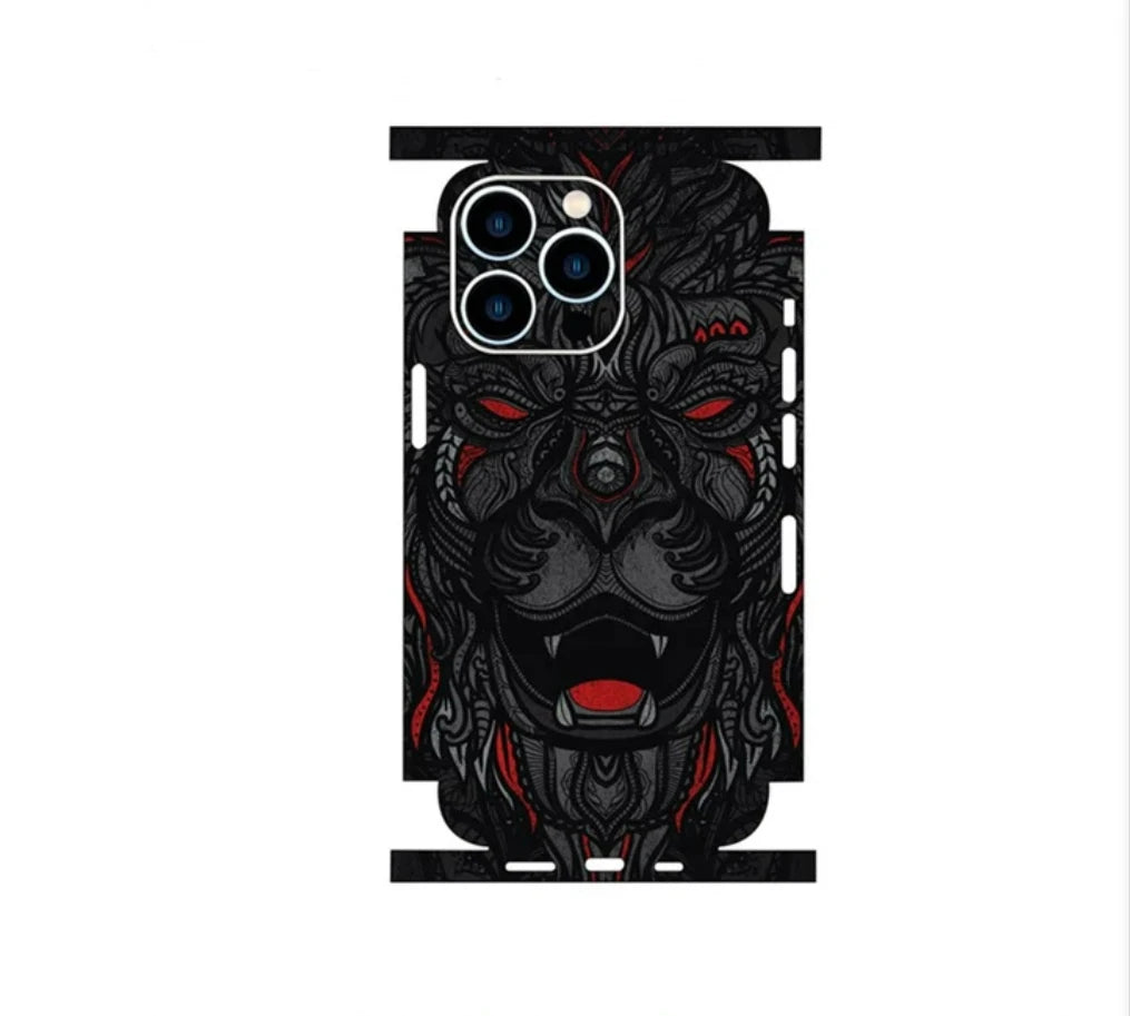 Colorful Decal Skin For iPhone 15 14 13 12 11 Pro Max Cases Universe Astronaut Cover Protector Wrap Ultra Thin Stickers