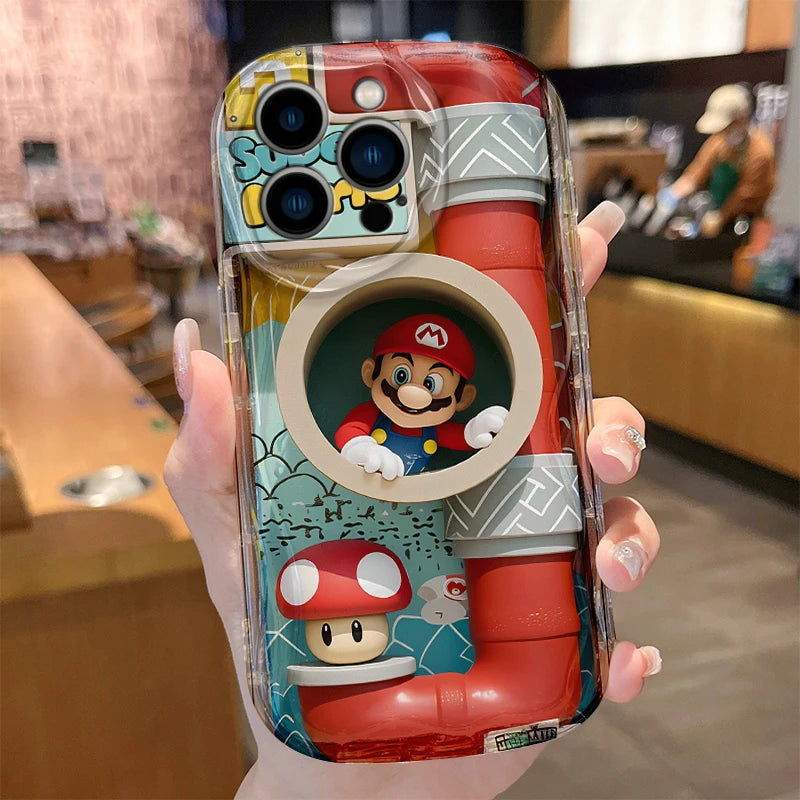 Super M-Marios Bros Case for iPhone 16 E 15 Pro Max 14 13 12 Mini 11 Pro Max XS X 8 7 Plus Soft Silicone Shockproof Covers Funda