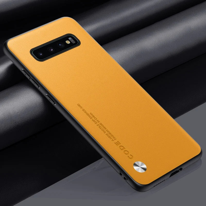 For Samsung S10 5G Phone Case Coque Luxury PU Leather Case For Samsung Galaxy S10 Plus S10Plus Matte Silicone Protection Cover